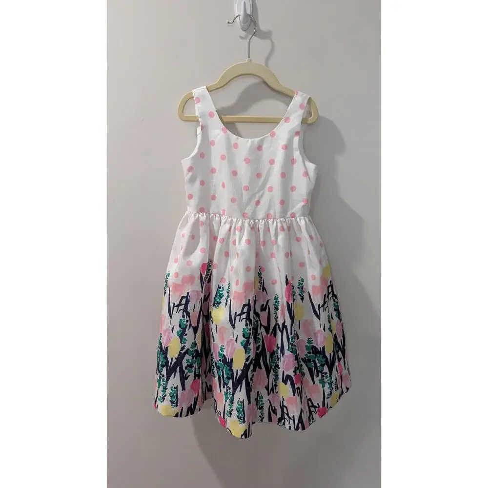 Gymboree Girls Floral Polka Dot Dress